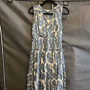 Current Air Dress-Size S blue flowers 50 inches from top of  dress to the bottom